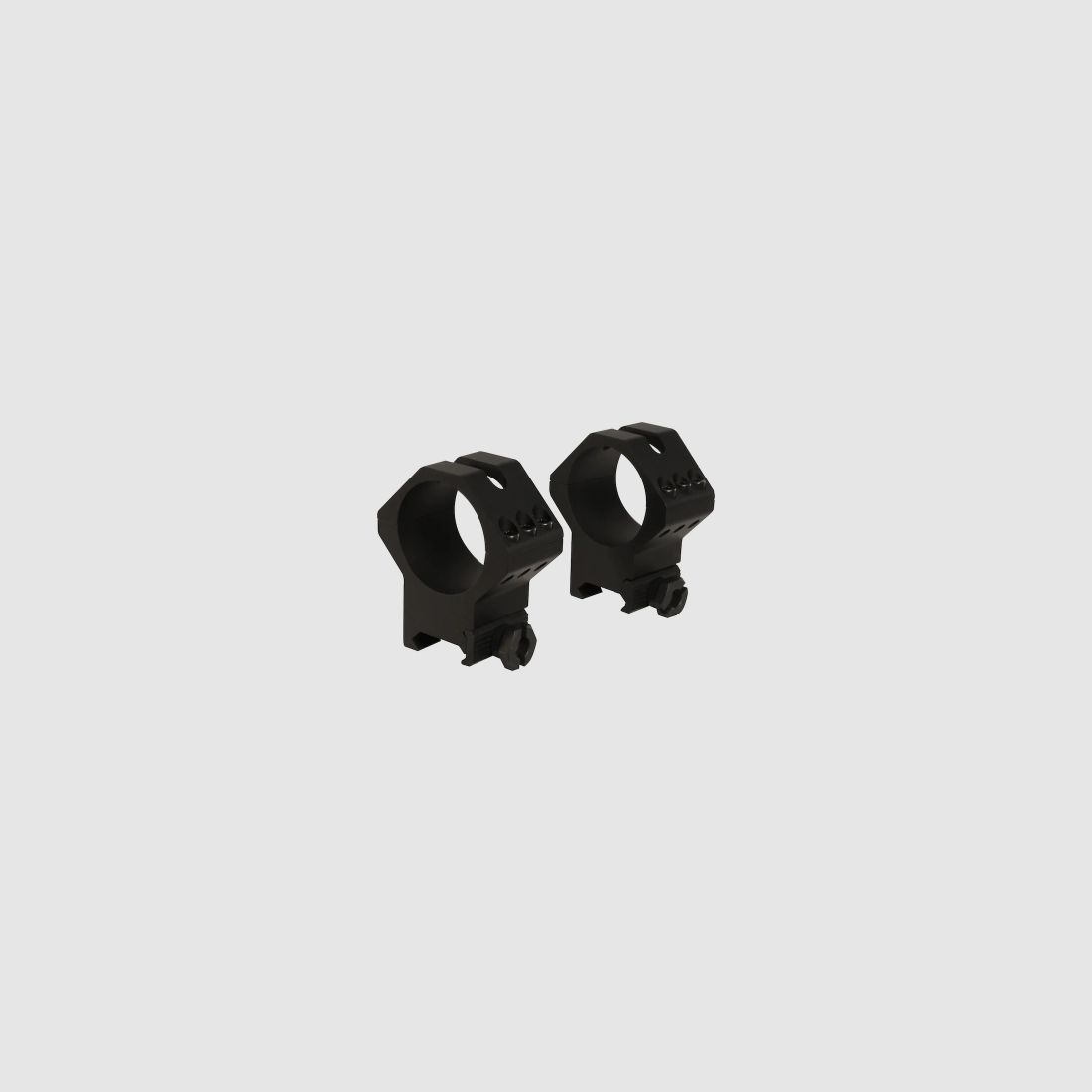 Weaver Tactical 6-Hole Picatinny Ringe matt schwarz 34mm high, BH 14,66mm