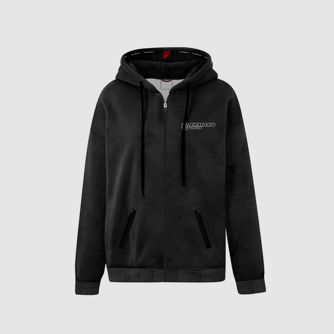 Eemann Tech Felpa con cappuccio da competizione – Nero, Taglia: XL, Nome personalizzato: Nessun nome, Tipo di abbigliamento: Regular (Uomini), immagine 1 di 2