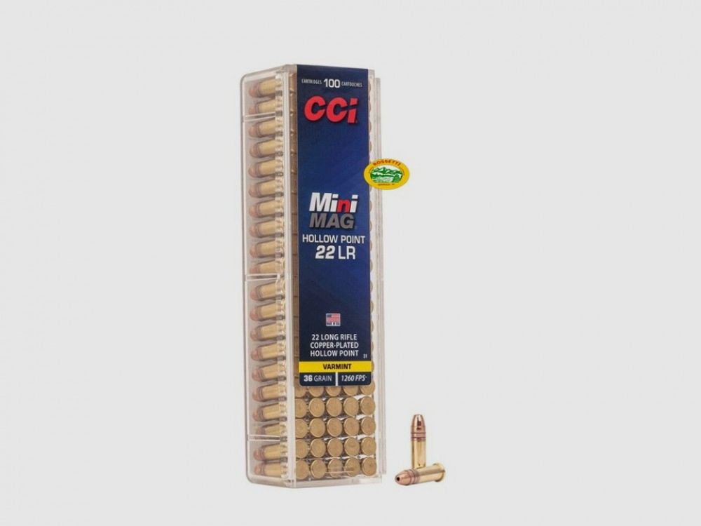 CCI Munition Kal. 22LR Mini-Mag hohlspitz 36gr