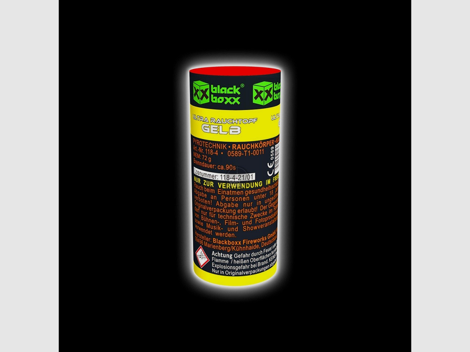 Blackboxx Ultra Smoke Pot 90 Sec. - Yellow