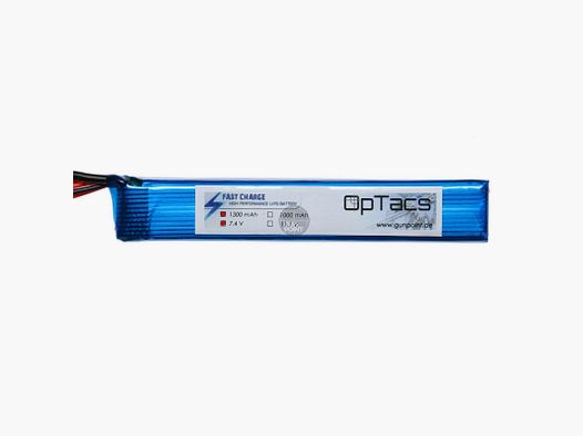 OpTacs LIPO 1300mAh 7.4V 25C Micro TAMIYA