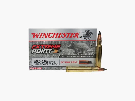 Cartuchos Winchester cal. 30-06 SPRG Extreme Point 180 gr
