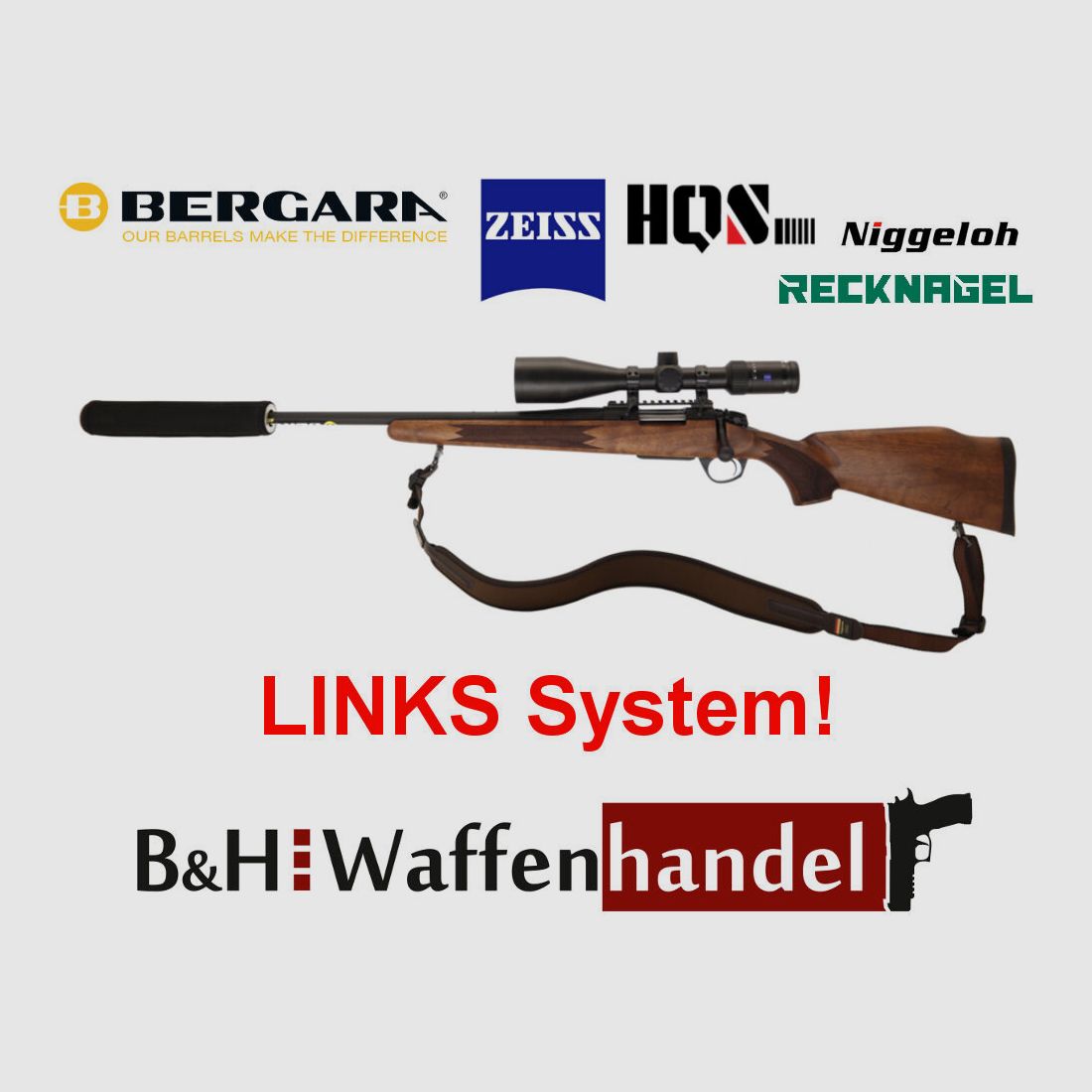 Bergara	 B14 Timber LINKS System Komplettpaket #3 / Zeiss / Schalldämpfer etc.