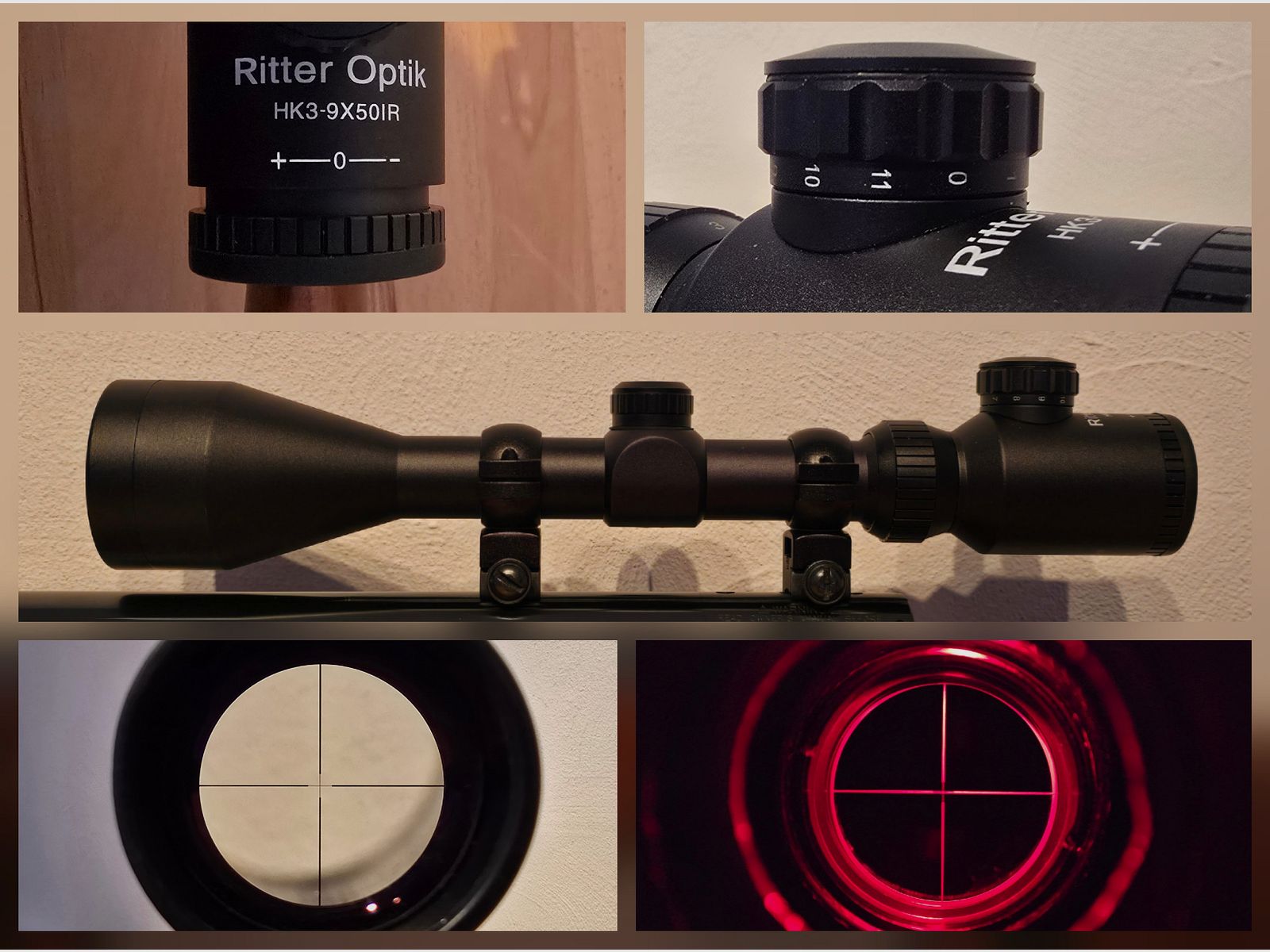 Zielfernrohr Ritter Optik HK3-9X50IR inkl. 11mm Montage