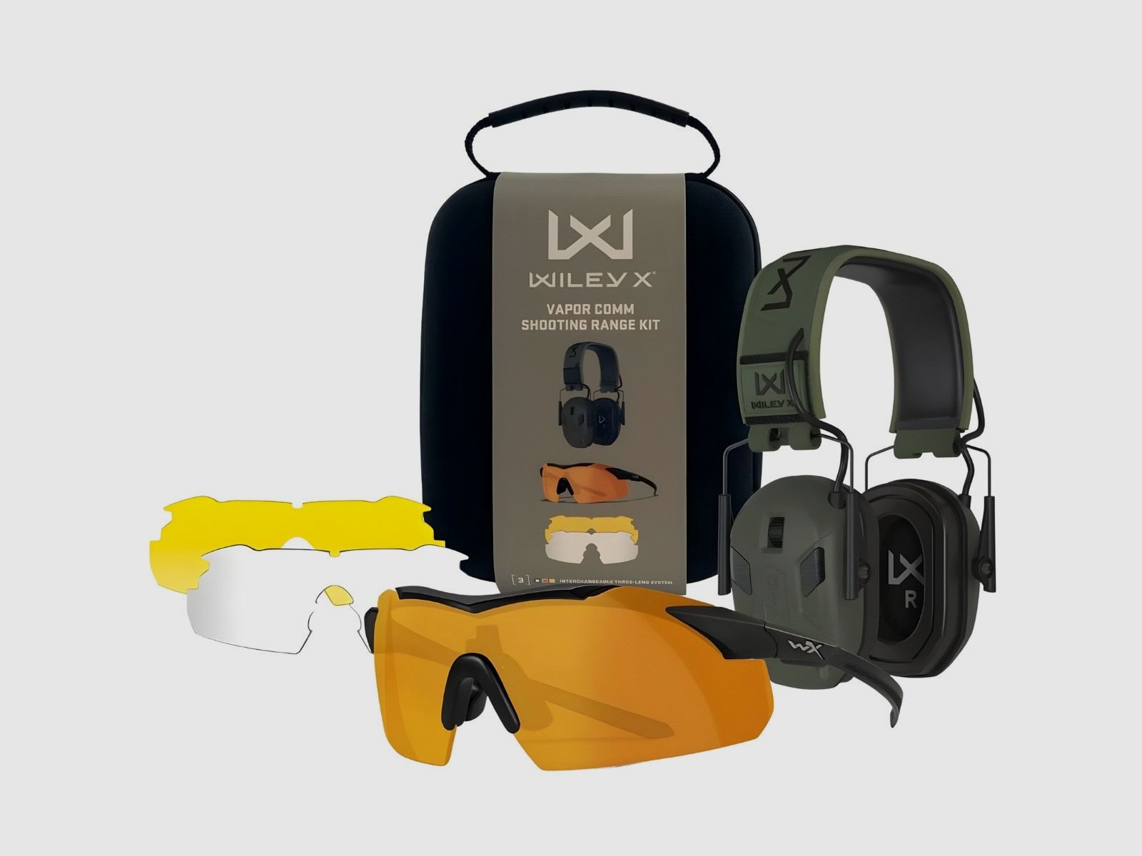 Wileyx - Kit de tir au stand Wiley X Vapor Comm - 3553SRK, image 1 sur 8