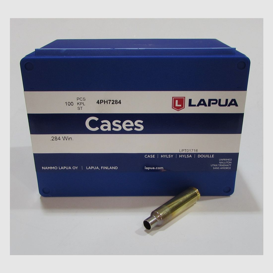 Boite 100 douilles LAPUA cal 284 winchester
