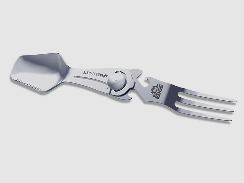 Campingbesteck Outdoor Edge Chowlite Edelstahl klappbar Gabel LĂ¶ffel FlaschenĂ¶ffner
