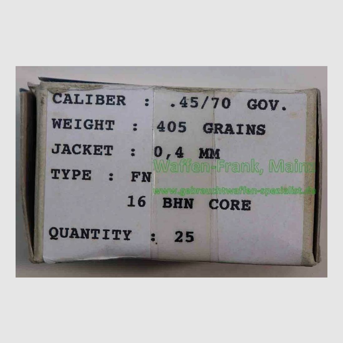 Belgisch, divers Büchsengeschosse .45/70Gov.