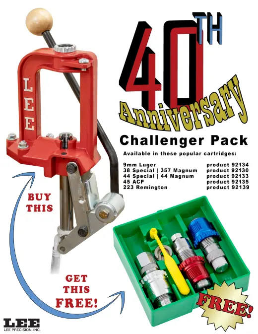 Lee Challenger 40th anniversary pack 9mm
