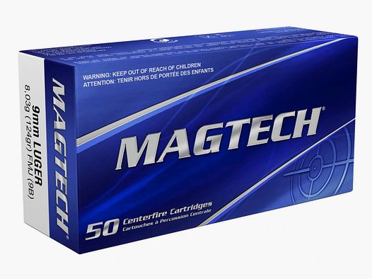 Magtech 144801 9mm Luger volmantel 8,03g 124grs. FMJ