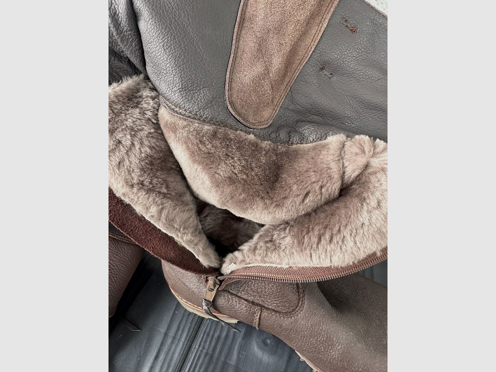 Lederstiefel, Marke Hanwag, mit Lammfell