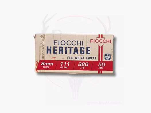 50 balles Cal.8mm Lebel 111grs FMJ FIOCCHI