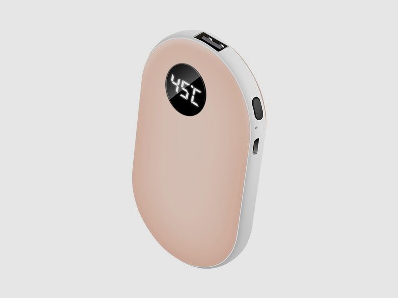 Elektrischer Handwärmer ROSÉ - wiederaufladbar mit USB - 42-52 Grad einstellbar