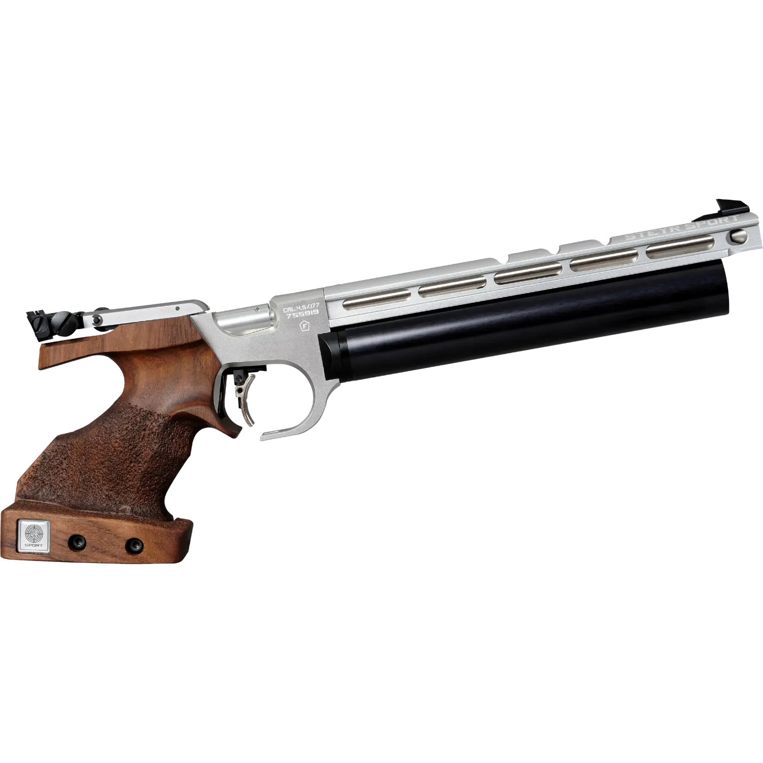 Steyr EVO 10 E pistolet de match argenté 4,5 mm, image 4 sur 4