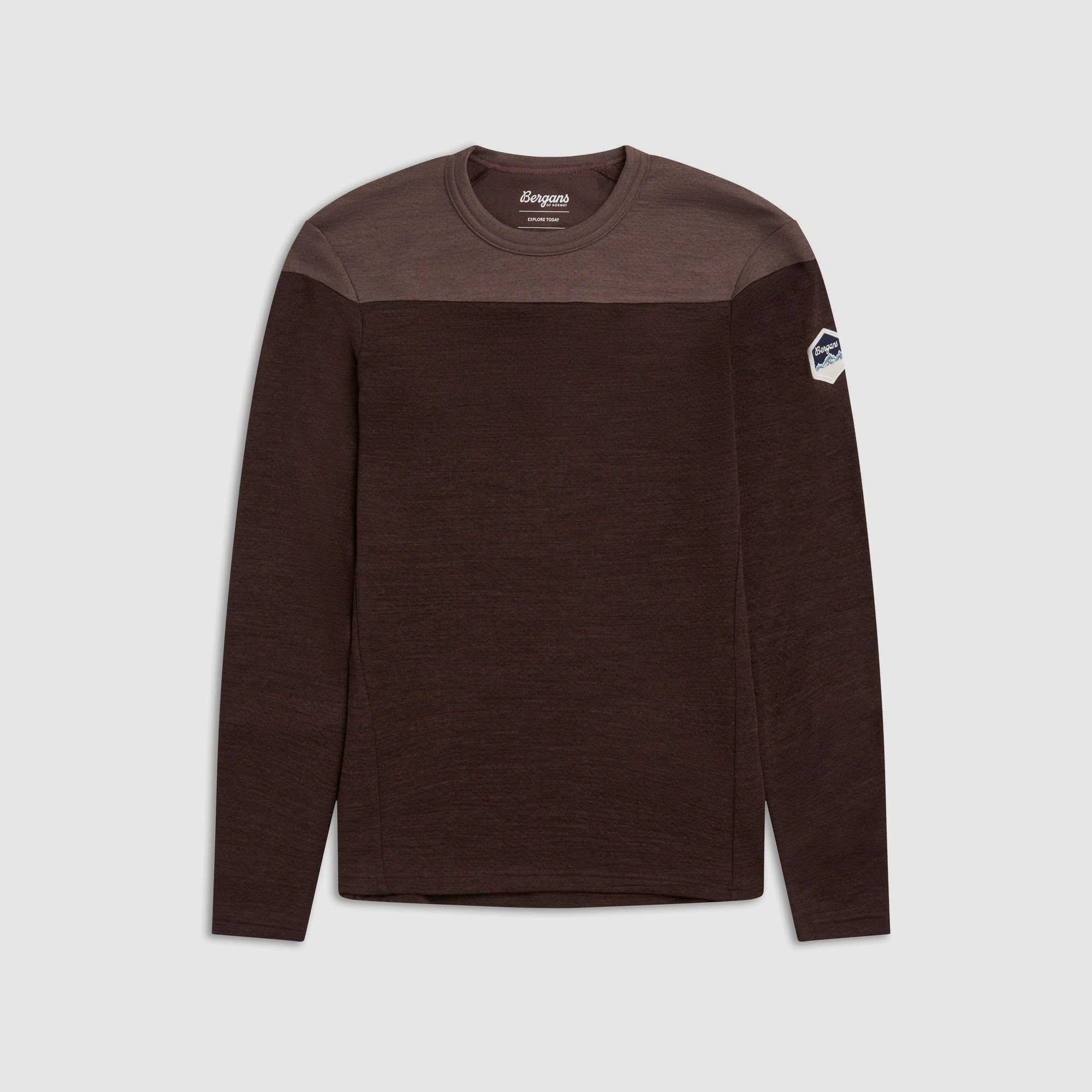 Bergans Inner:Dual Merino L/S Thermoshirt Damen Dark Chocolate/Hot Cocoa S