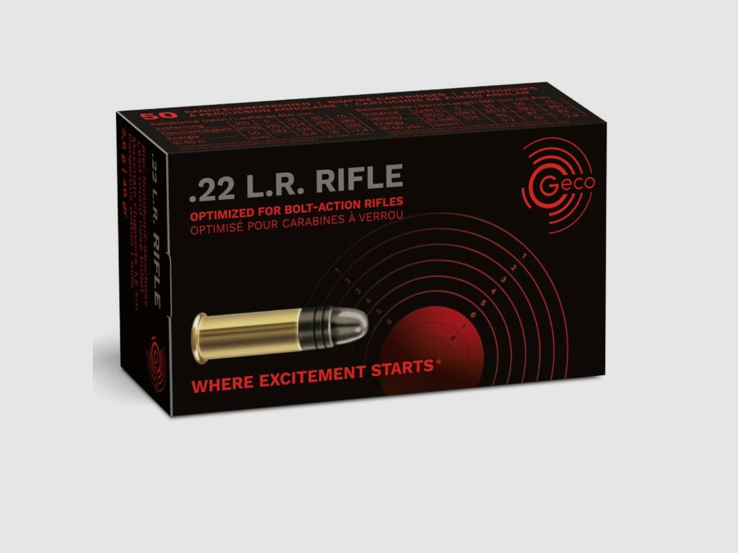 GECO .22 L.R. Rifle munizioni 2,6 g – 50 pezzi
