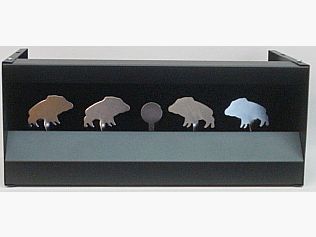 Ball trap box wild boar - 4 wild boars as a tilting target