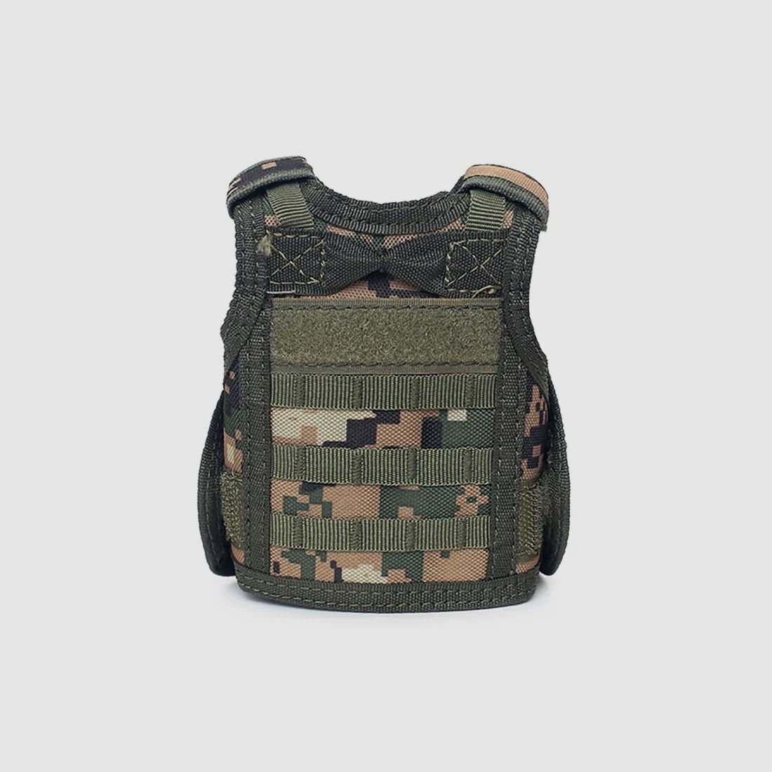 Mini protective vest for beer bottle / wine bottle / thermos bottle - Digital Woodland