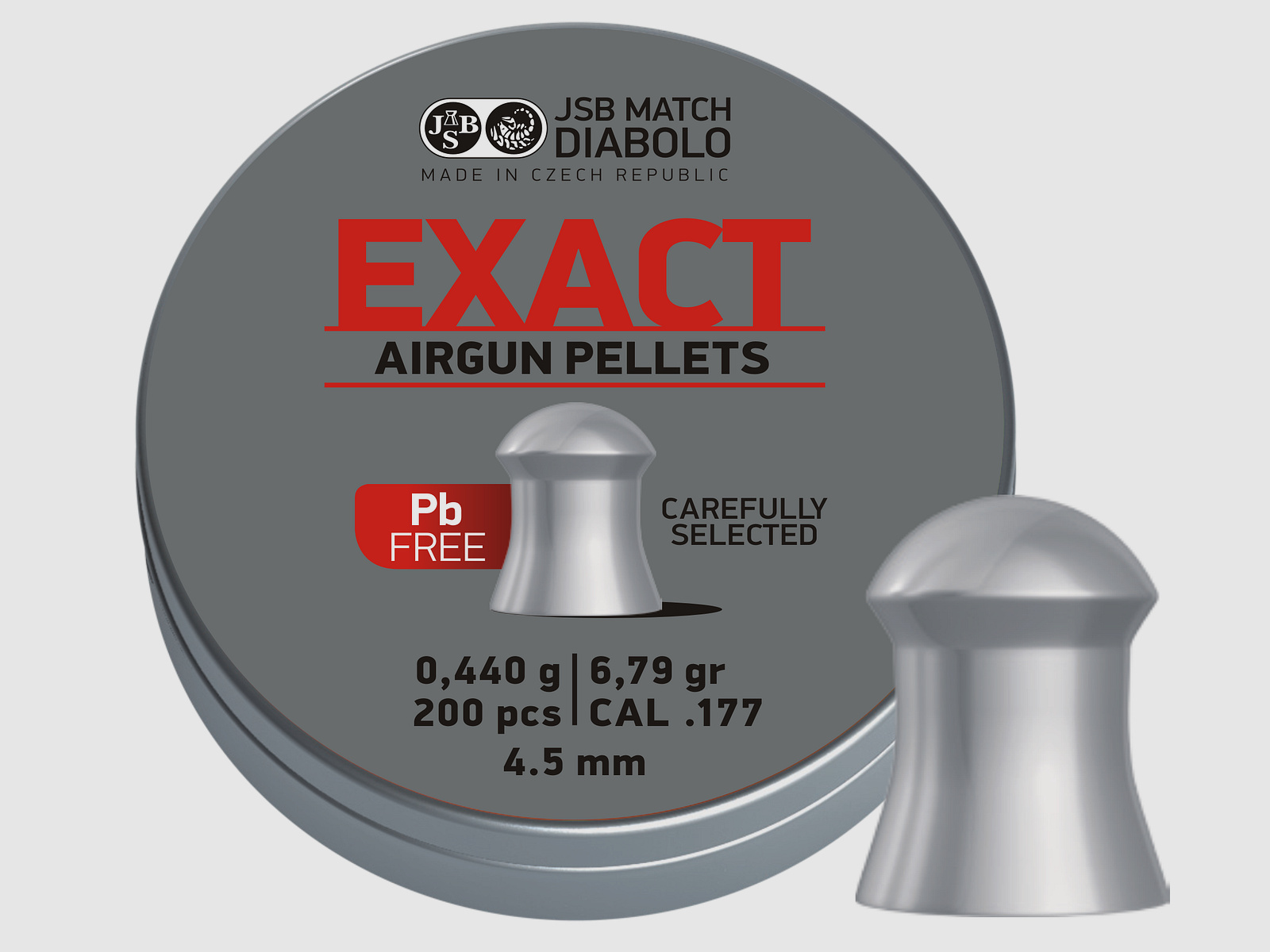 JSB Exact, bleifrei, Kal. 4,5mm, 0,44g