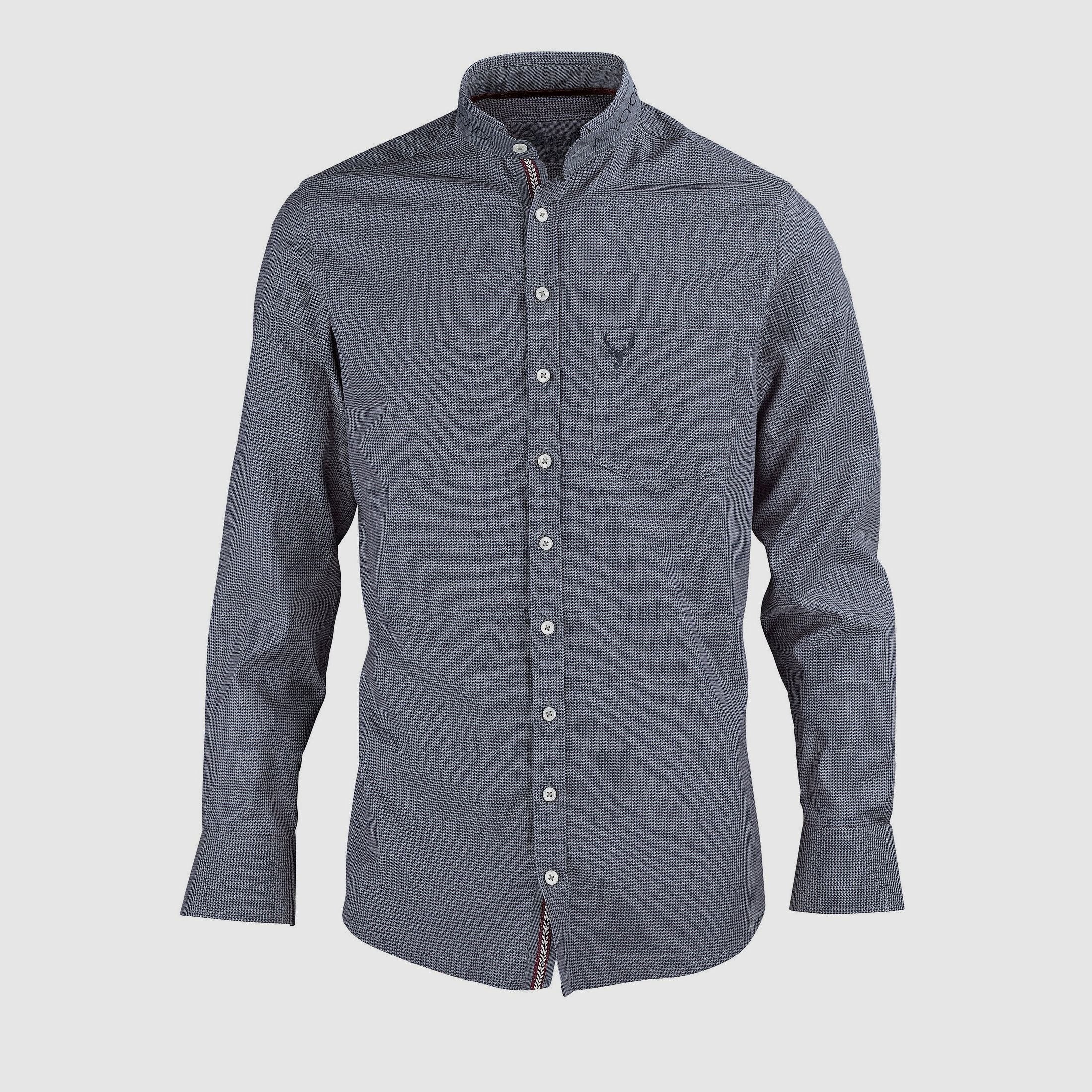 OS-Trachten Langarmhemd Slim Fit