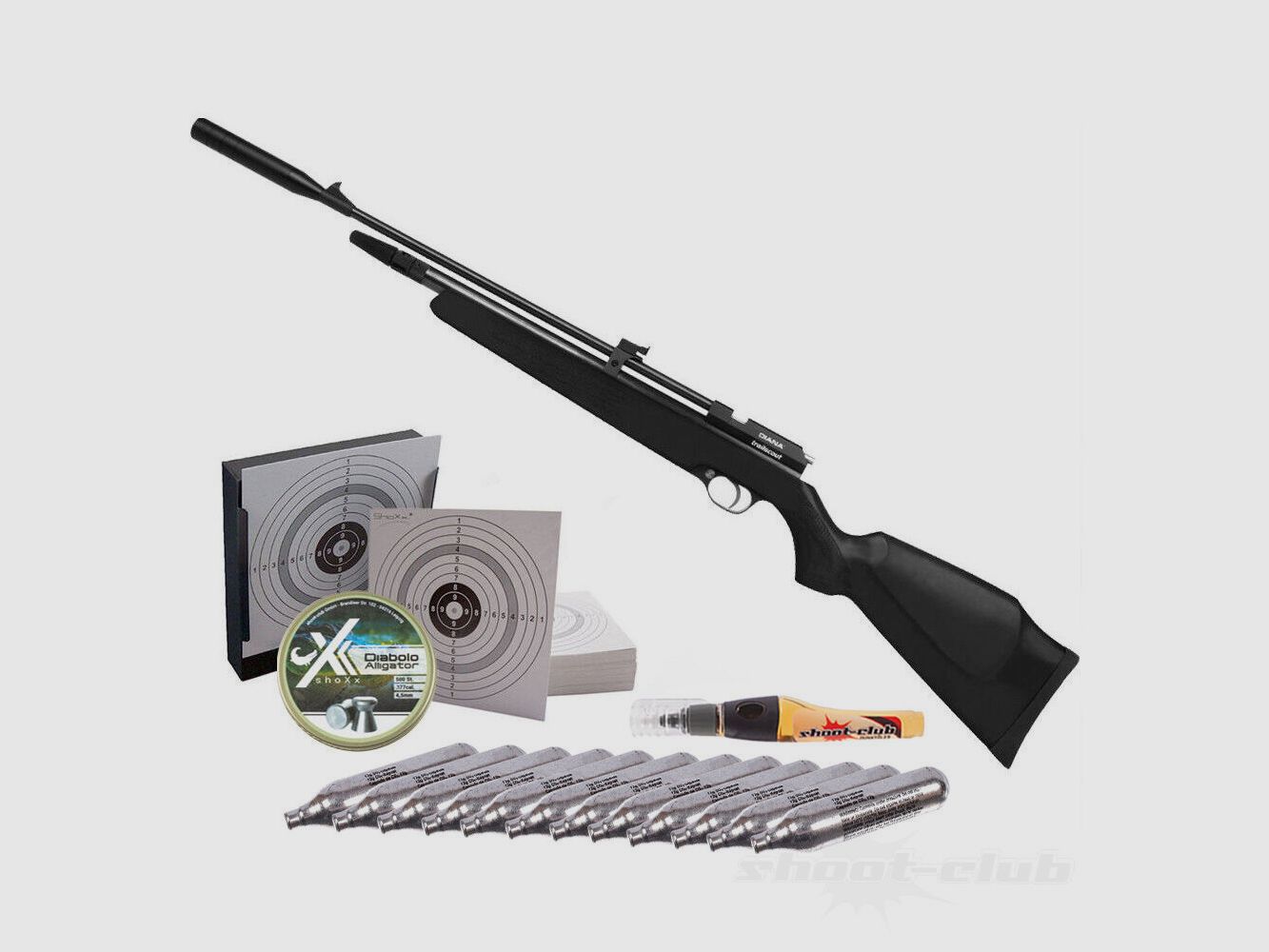 Diana	 Diana Trailscout CO2 Gewehr 4,5mm Diabolos im Set