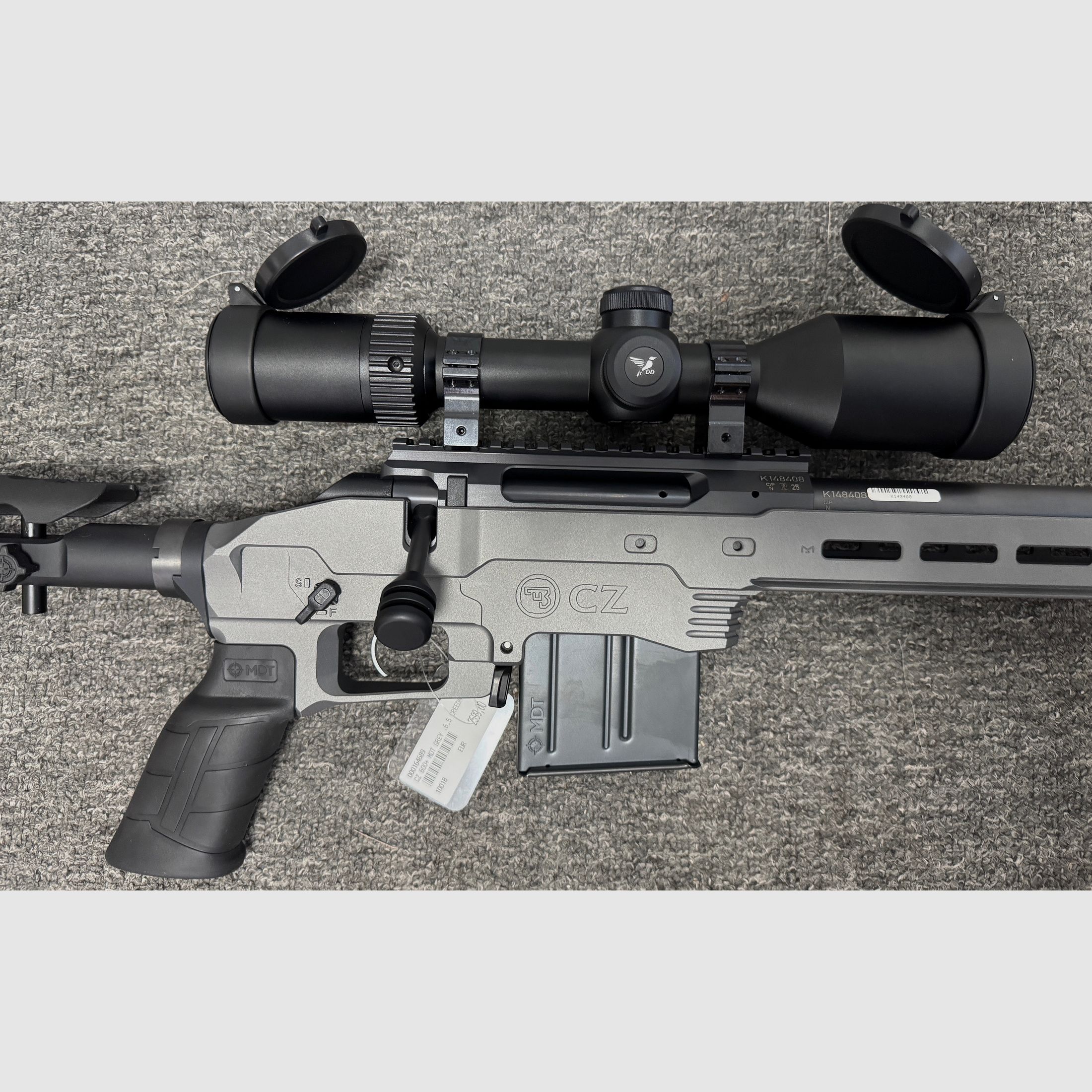 CZ 600+ MDT Grijs, 6,5mm Creedmoor met DDoptics NXT 2-20x50 - NIEUWE WAPEN