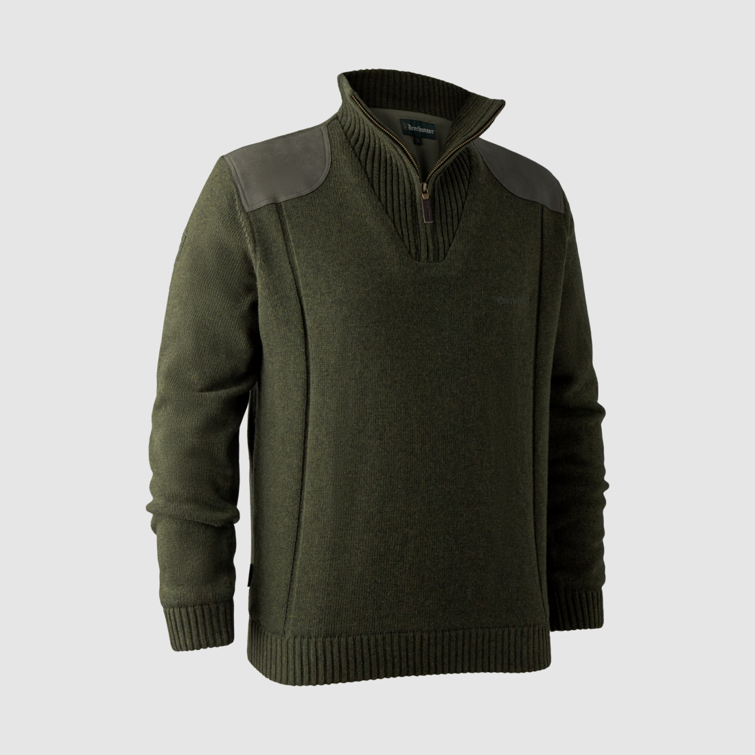 Deerhunter Carlisle Strickpullover mit Stormliner, Grün meliert, Bild 1 von 2