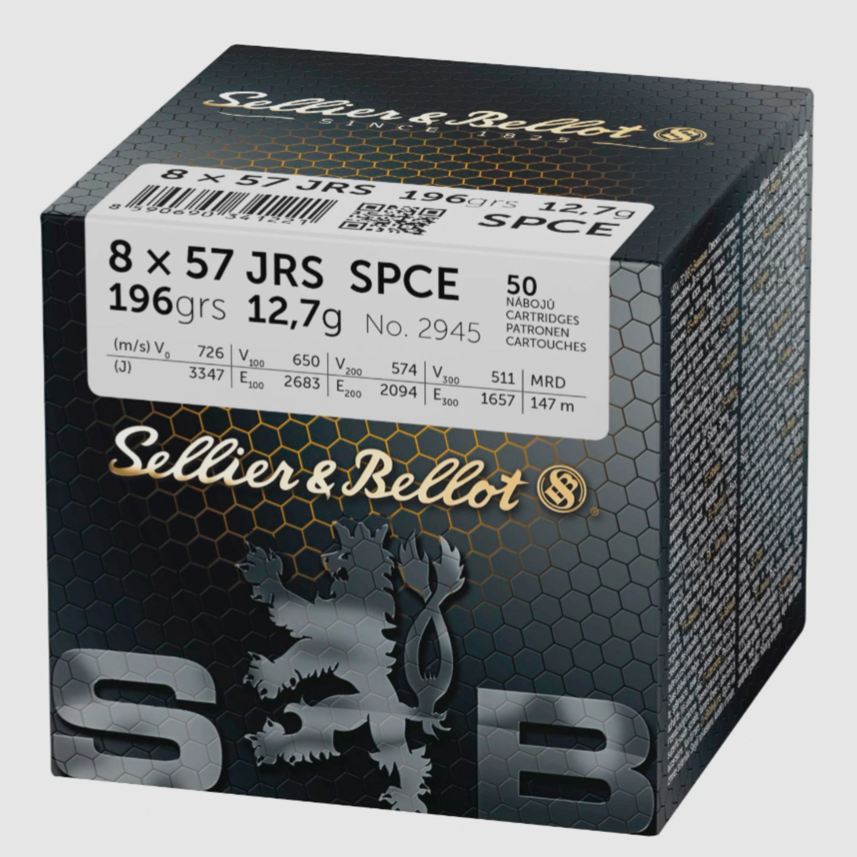 Sellier & Bellot 155486 8x57 IRS SPCE 196grs. 12,7g 50 Stück