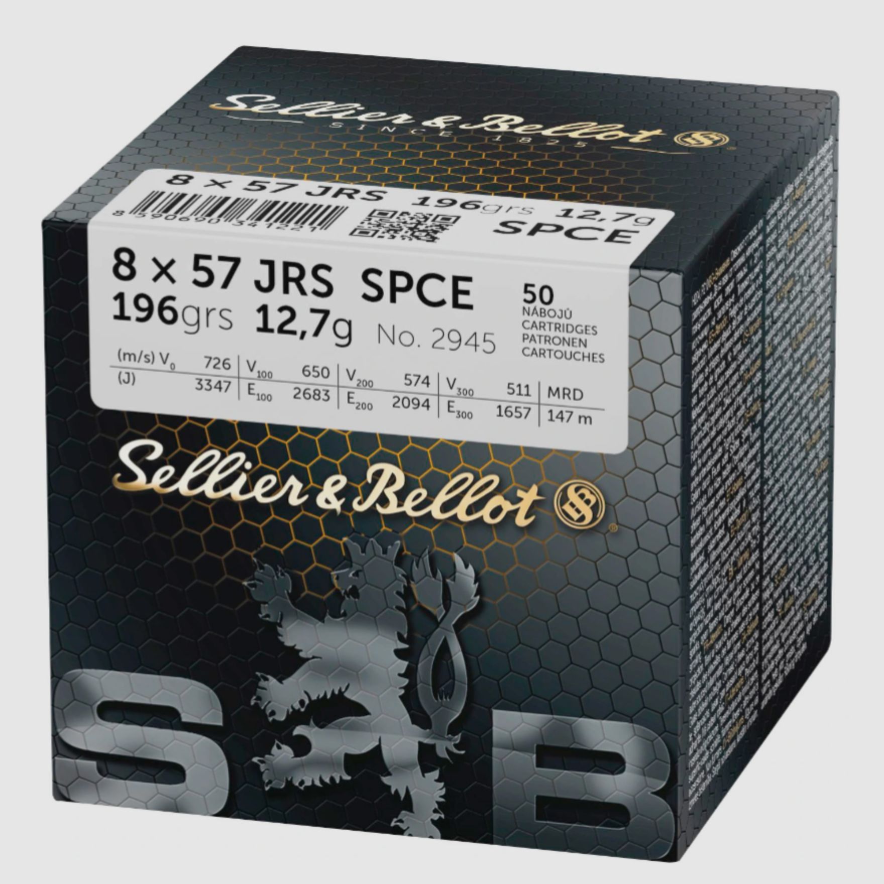 Sellier & Bellot 155486 8x57 IRS SPCE 196grs. 12,7g 50 pezzi