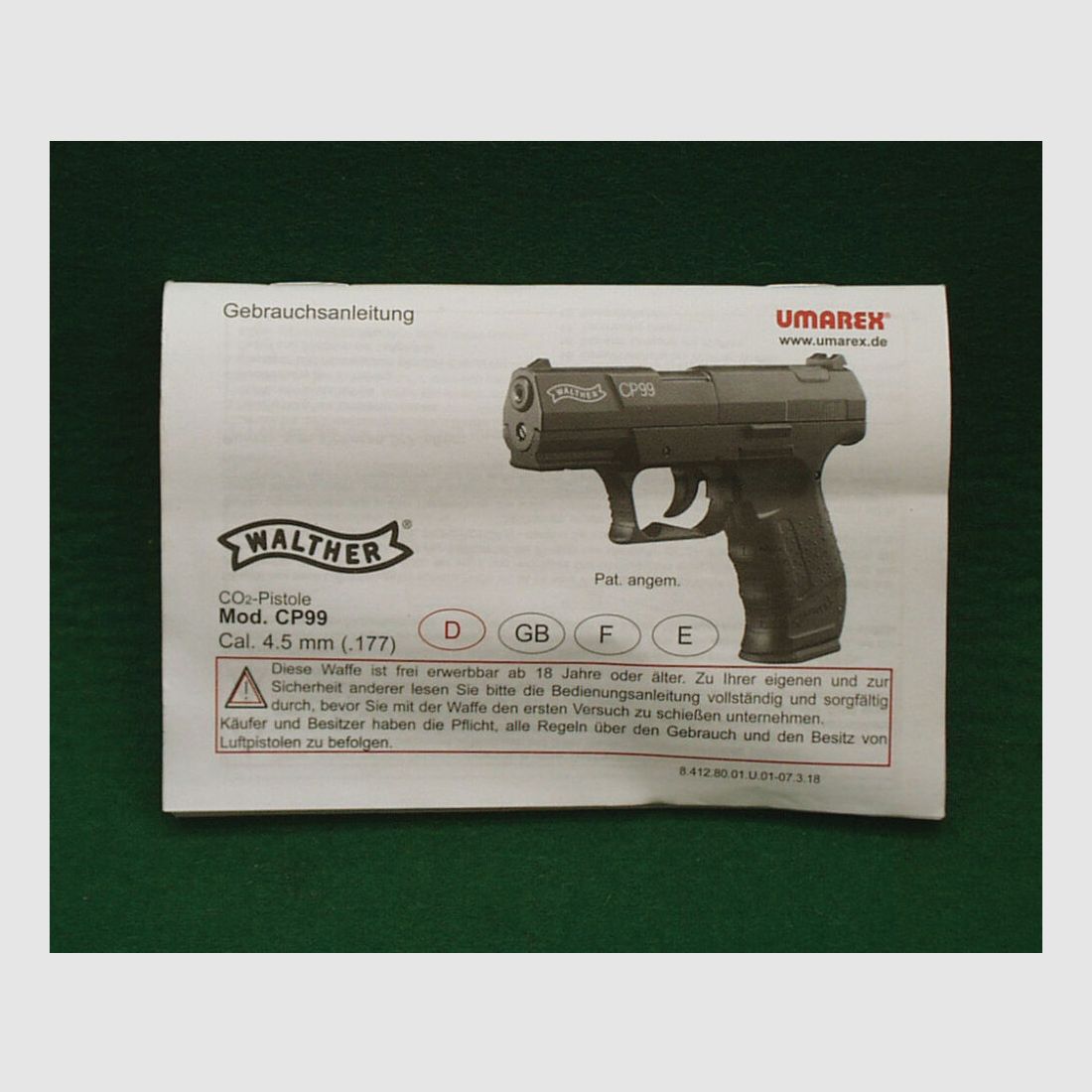 Umarex	 Walther CP99, bicolor, CO2 Pistole