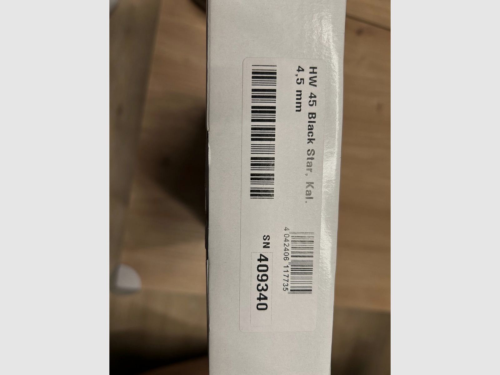 Incense HW 45 Black Star, 4.5 mm, F-mark, very good condition