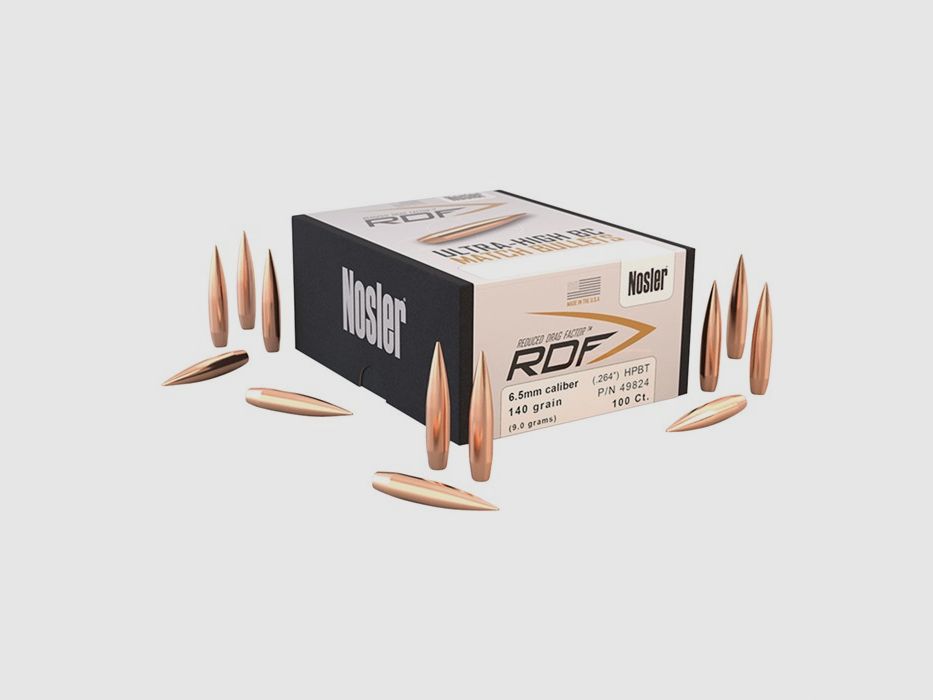 NOSLER 6,5 mm (0,264″) 140 gr Hollow Point Boat Tail 100/Stk., Bild 2 von 3