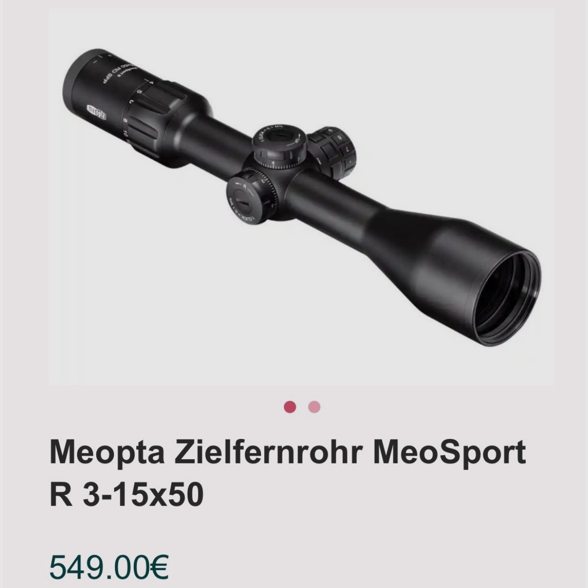 Meopta Meosport R 3-15x50 RD SFP Abs. 4C jak nowy