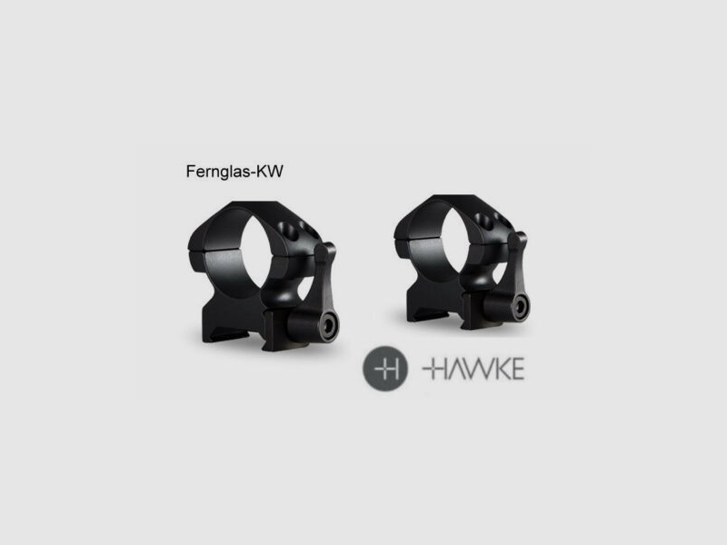 HAWKE 23011 Präzisions Ringmontagen 2 Stück Weaver Mittel Hebel Schiene 25,4 mm