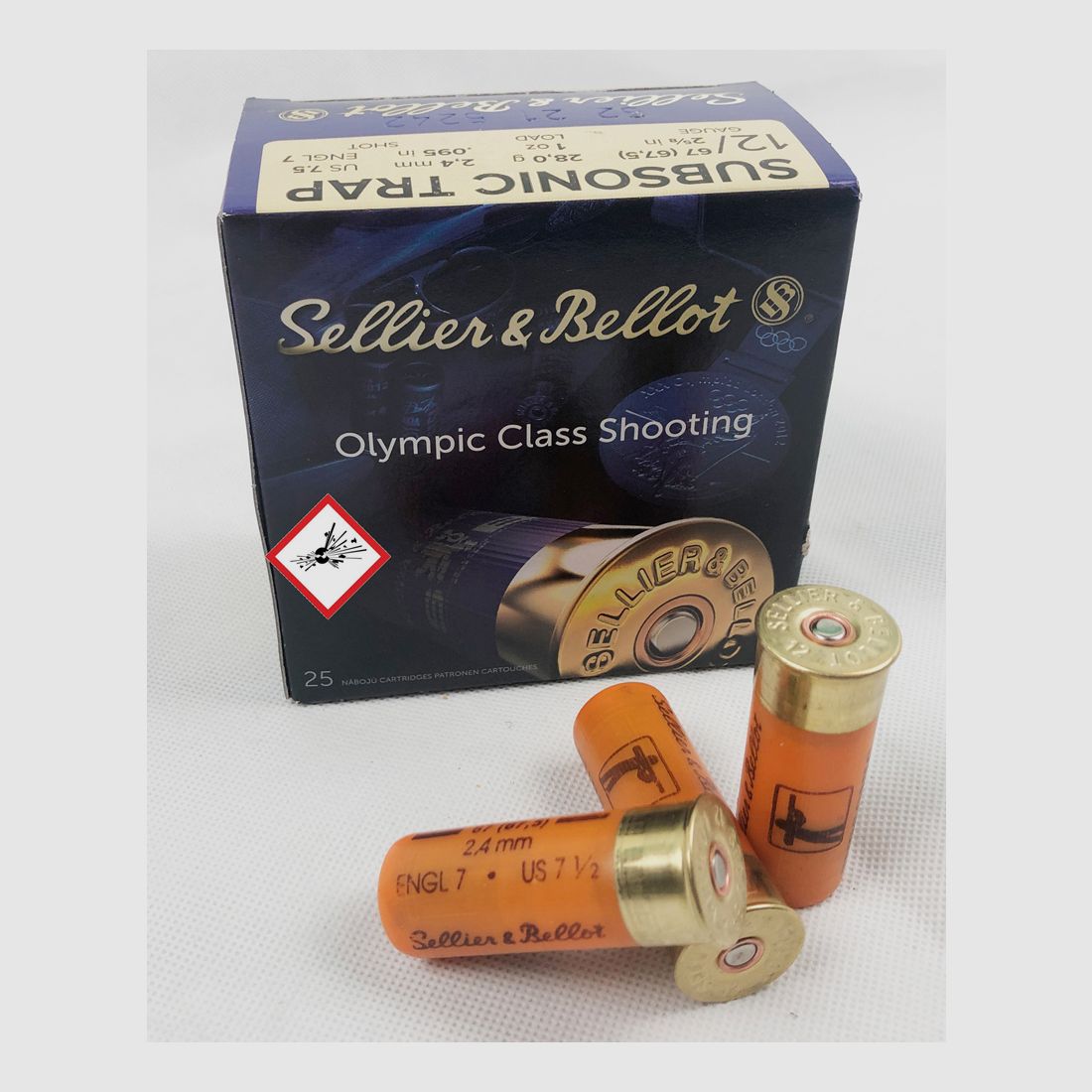 Sellier & Bellot shotgun cartridge subsonic trap 12/67 28g
