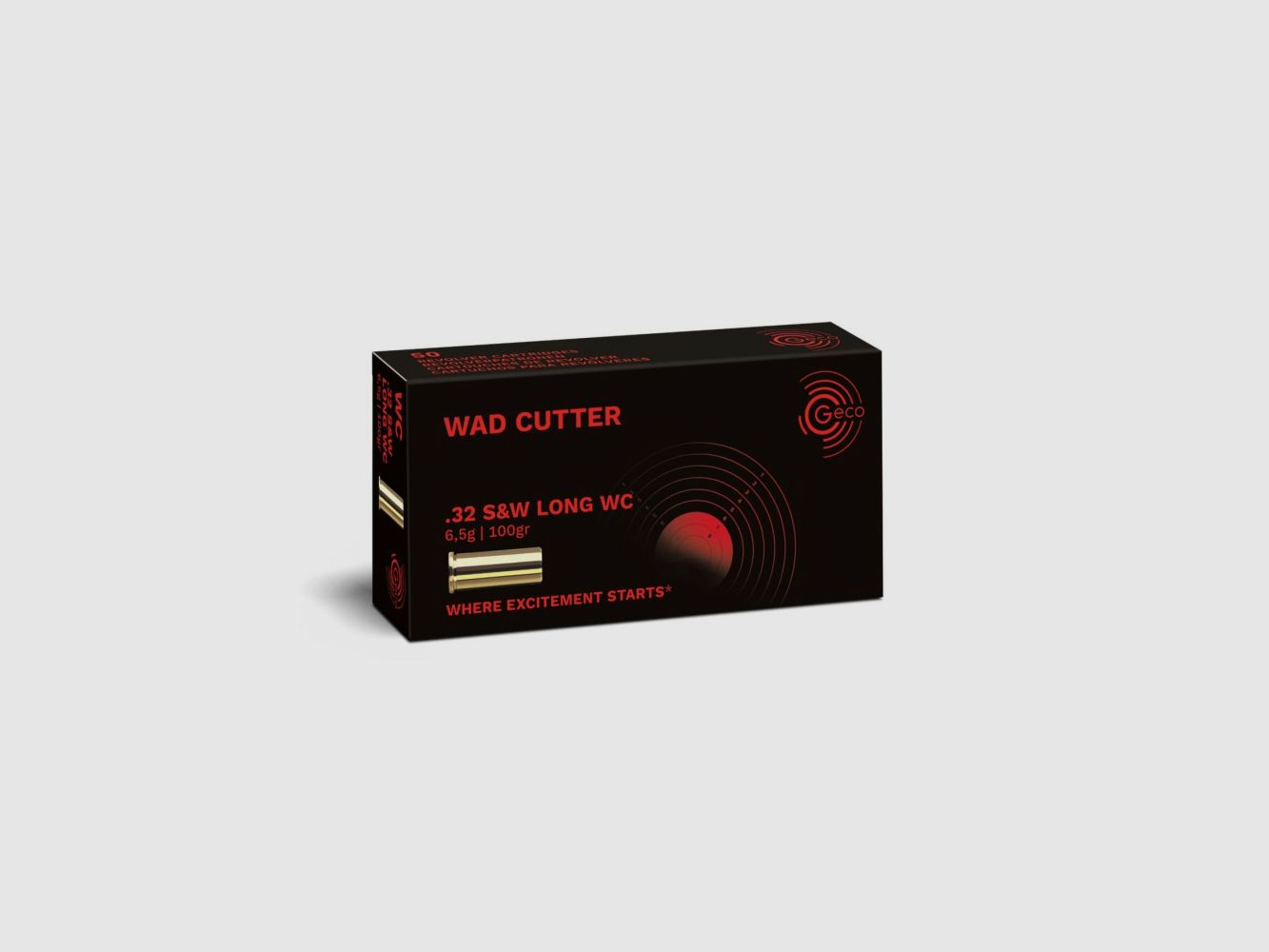 GECO Munitie .32 S&W Long Wadcutter 6.5 g / 100 gr VE50