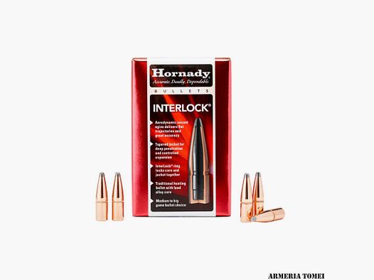 WIEDERLADUNGSGESCHOSSE – HORNADY – 30 CAL (.308″) 165GR BTSP INTERLOCK (100 STK)