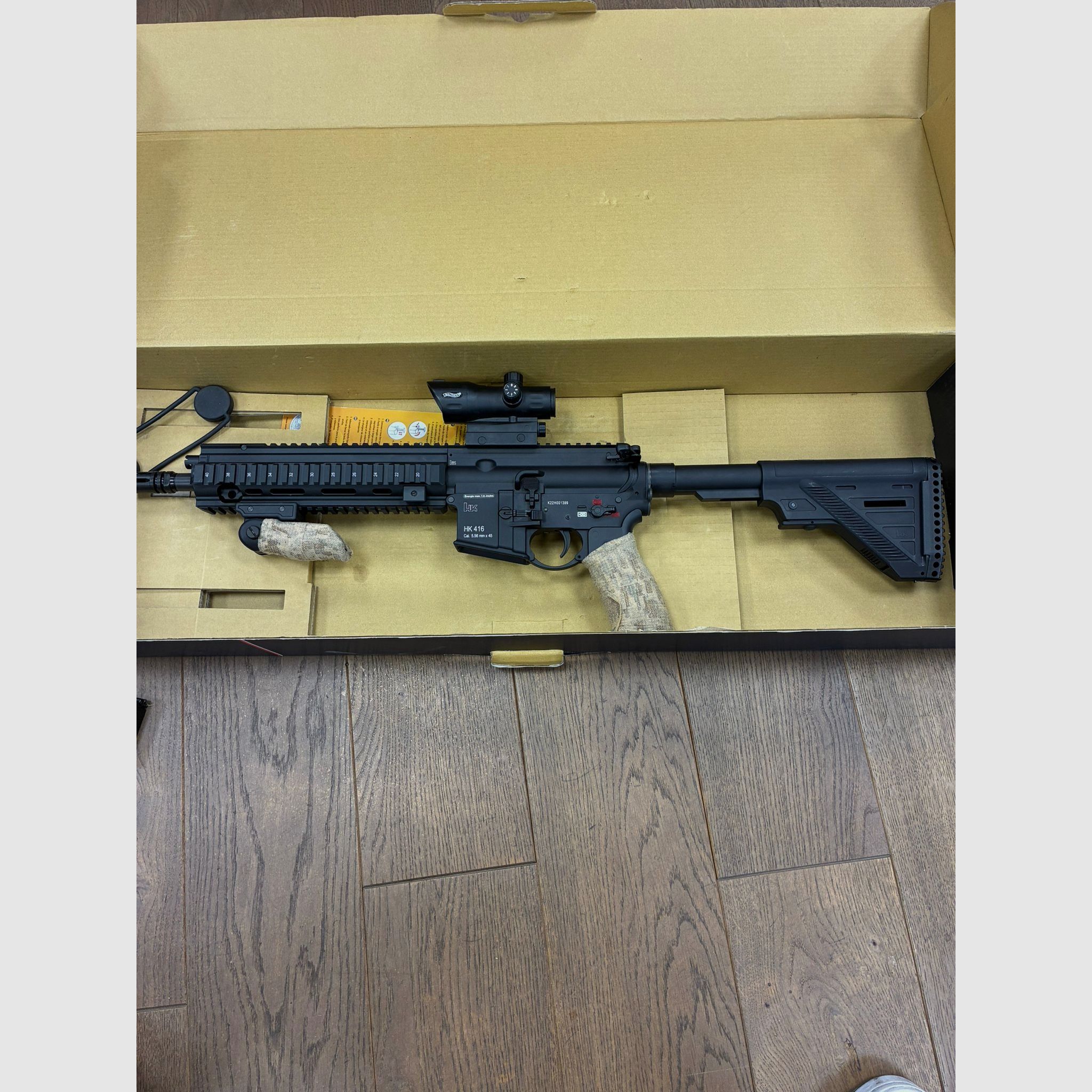 HK Heckler & Koch HK416 A5 BLK 6mm >1.6J 30R No Compromise Softair Assault Rifle