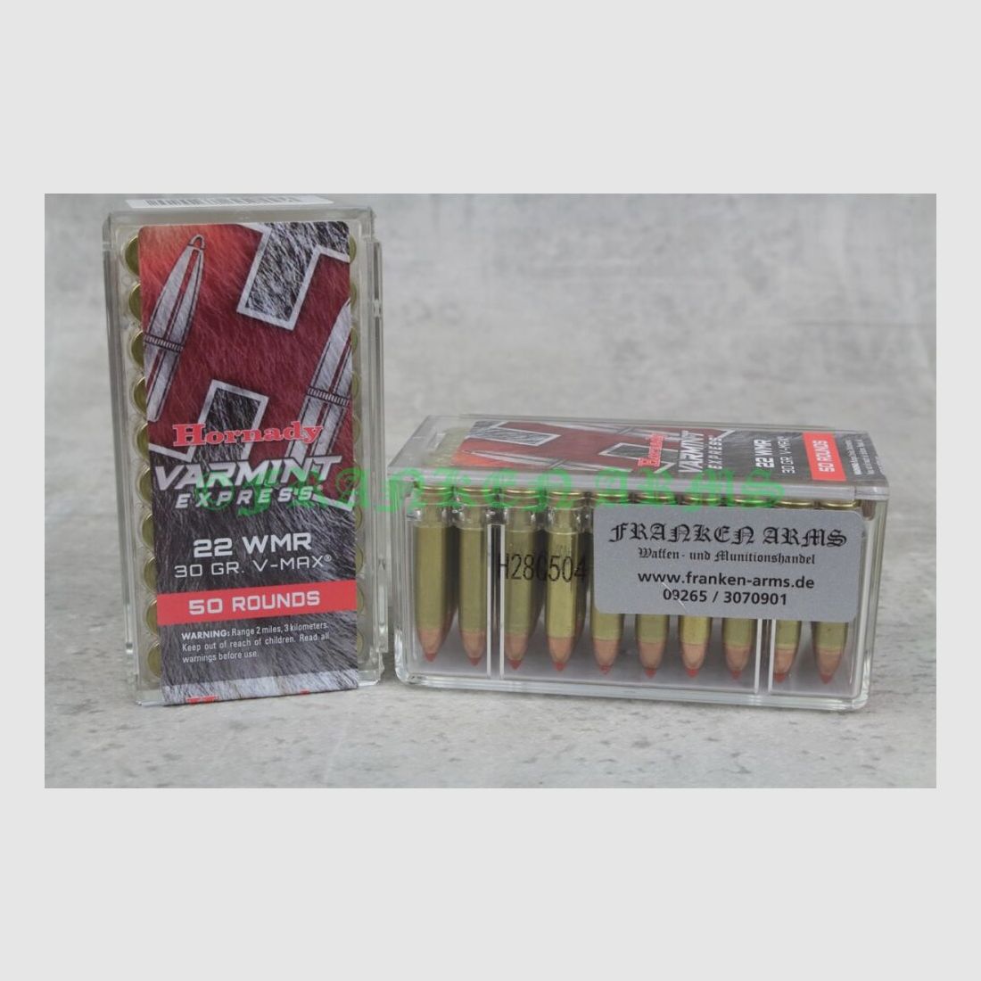 Hornady .22 WMR V-Max 30gr. 1,9g 50 Stück Staffelpreis