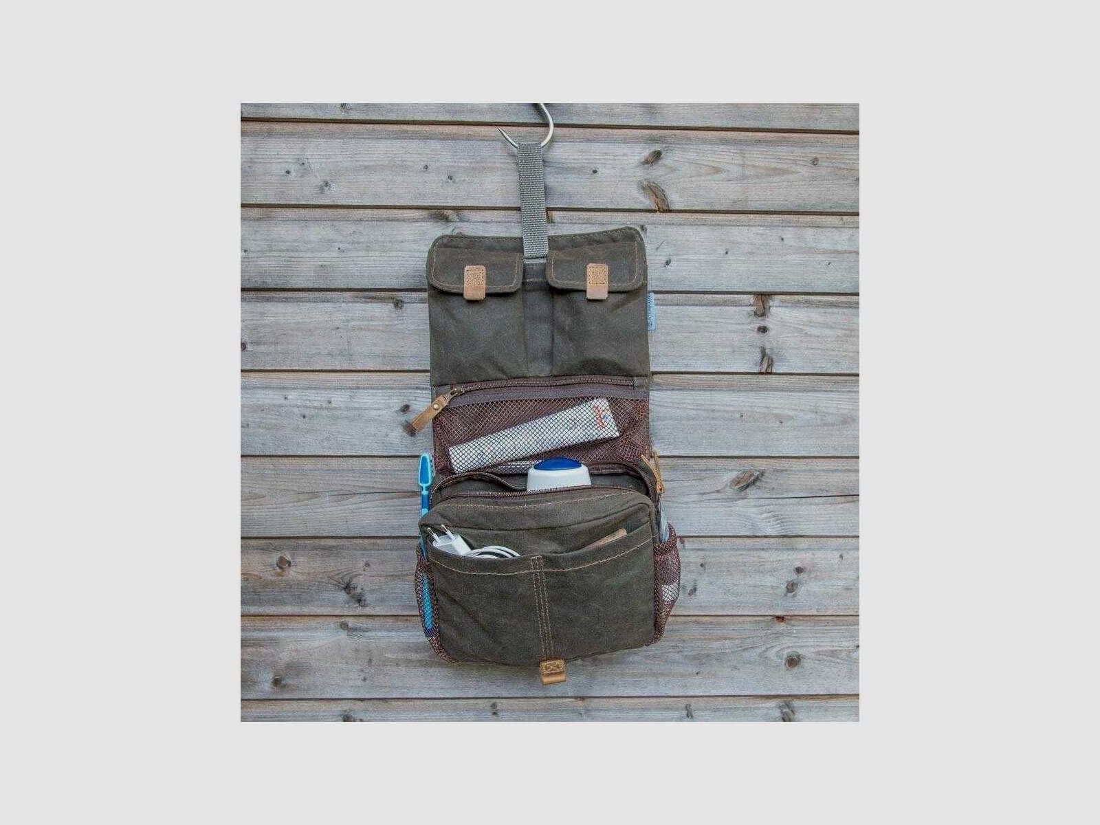 STEINKAUZ Necessaire / Waschtasche „Cultus“, Wax-Oliv, Bild 7 von 7