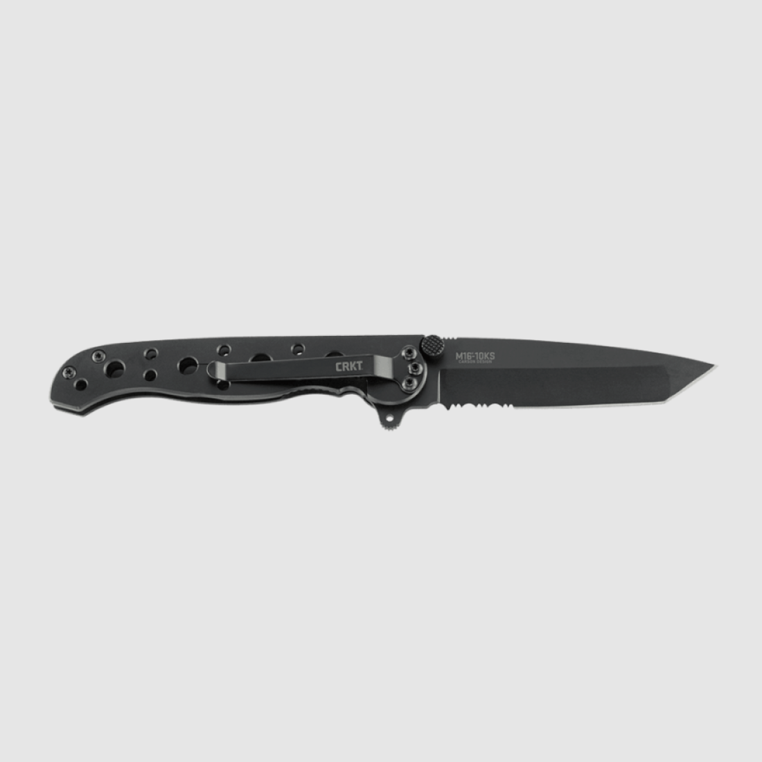 CRKT M16-10KS tanto acier noir vague partielle