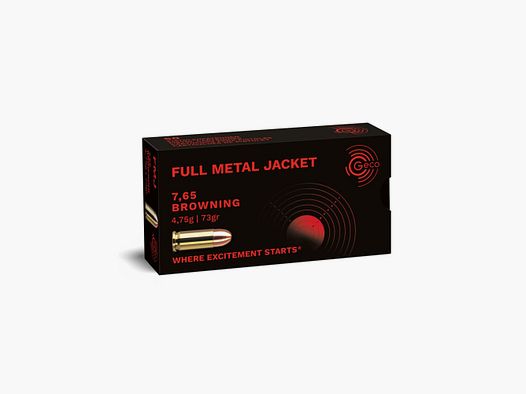GECO Ammo 7.65 Browning Geco FMJ 4.7 g / 73 g VE50