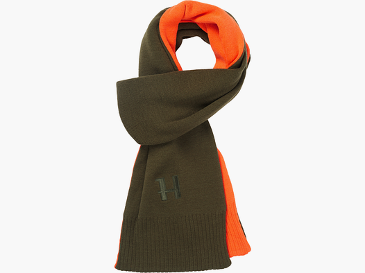 HARKILA Reversible scarf Willow Green / Orange