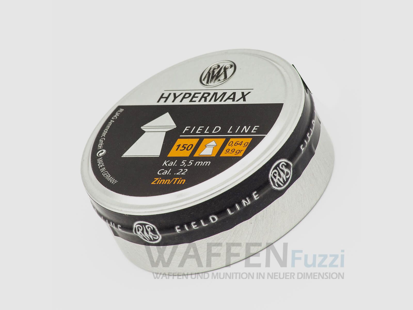 Diabolo RWS Hypermax sans plomb 5,5 mm 150 pièces.