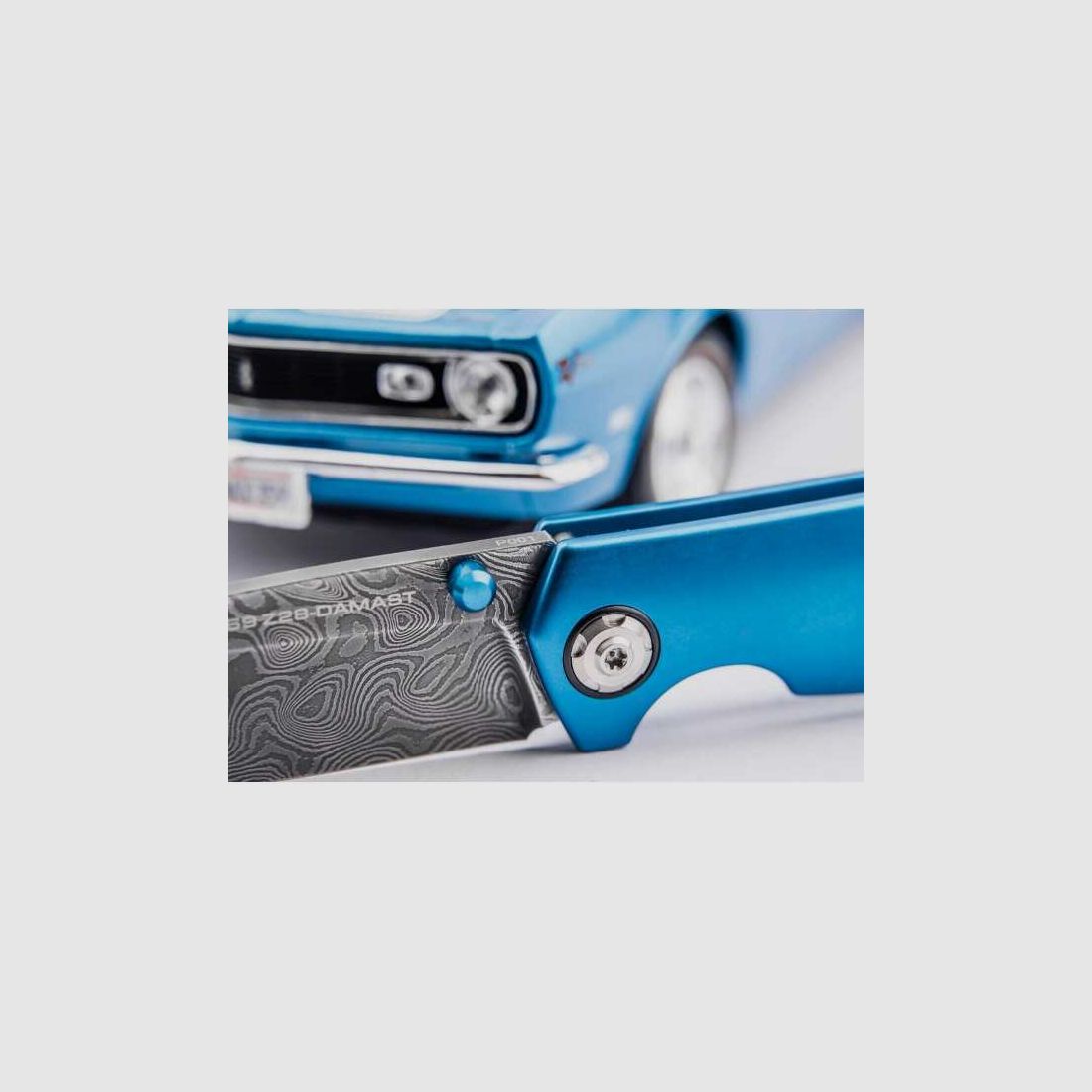 Böker 1969 Z28 Camaro Le Mans coltello in damasco