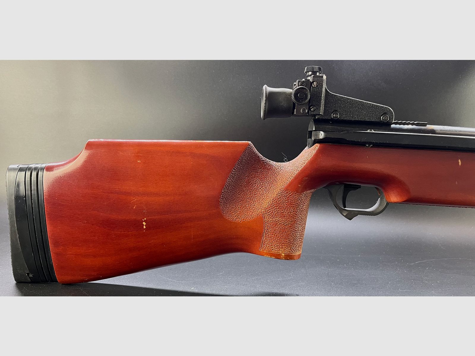 Haenel Mod. 312 Seitenspanner Luftgewehr 4,5mm Diabolo mit Diopter und neuer Dichtung und Kolbenfede