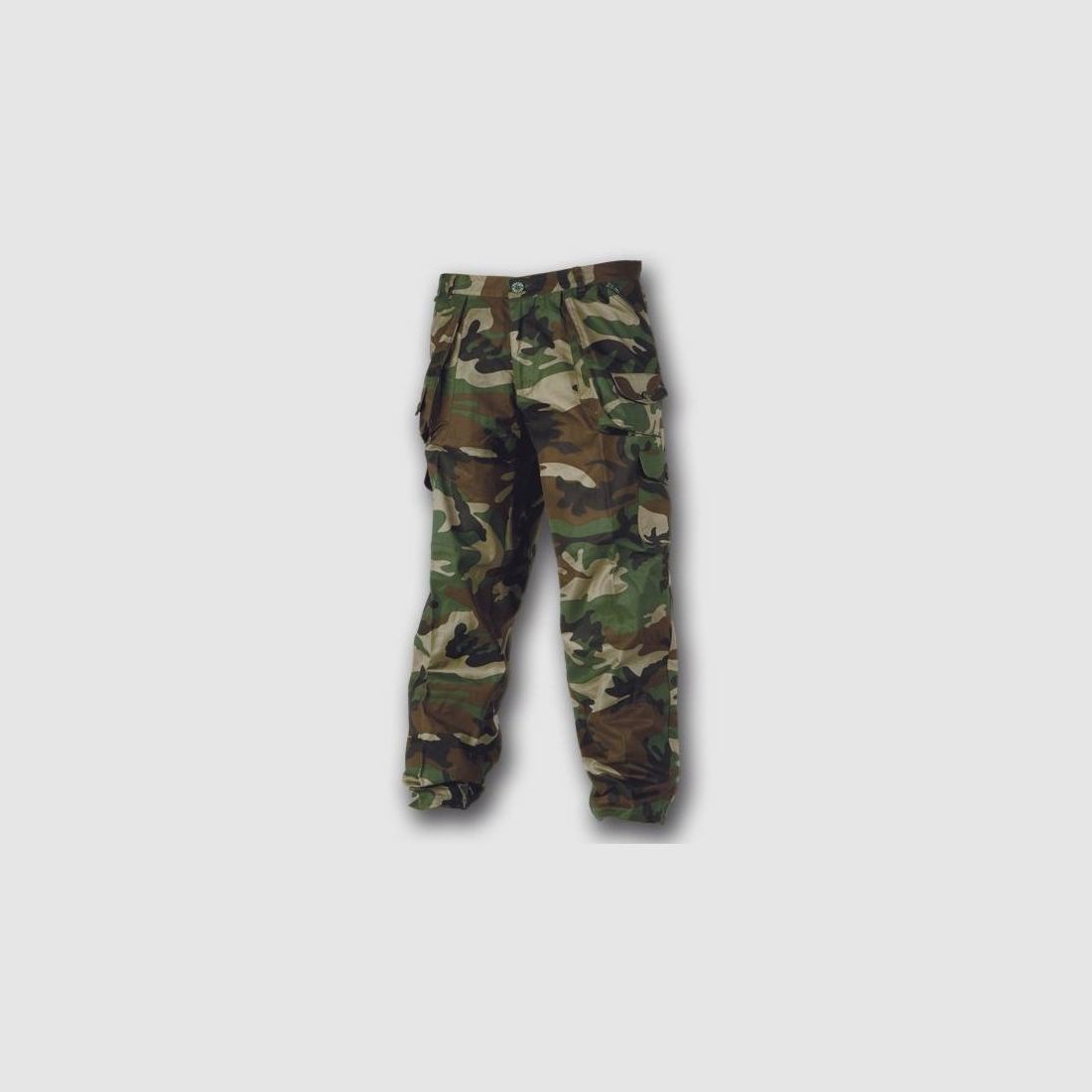 Ongevoerd Katoenen Broek Woodland Patton