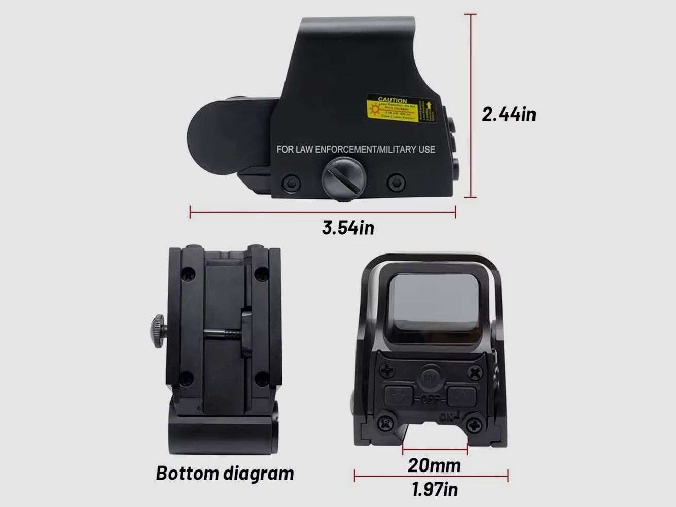Red-green holographic sight (red/green dot sight), new (original packaging)