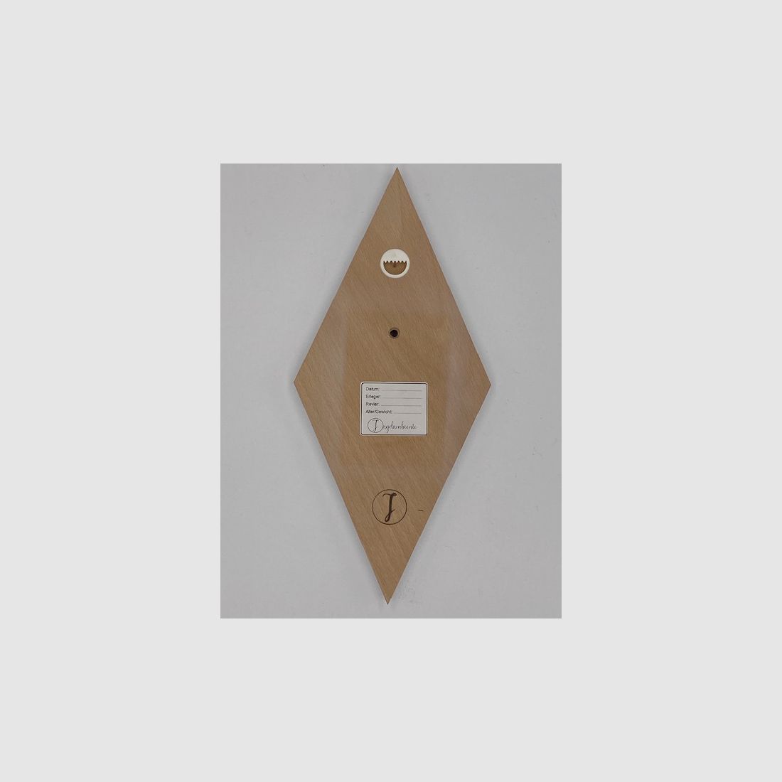Horn board - trophy board roe deer Waldemar - color black, gray or white