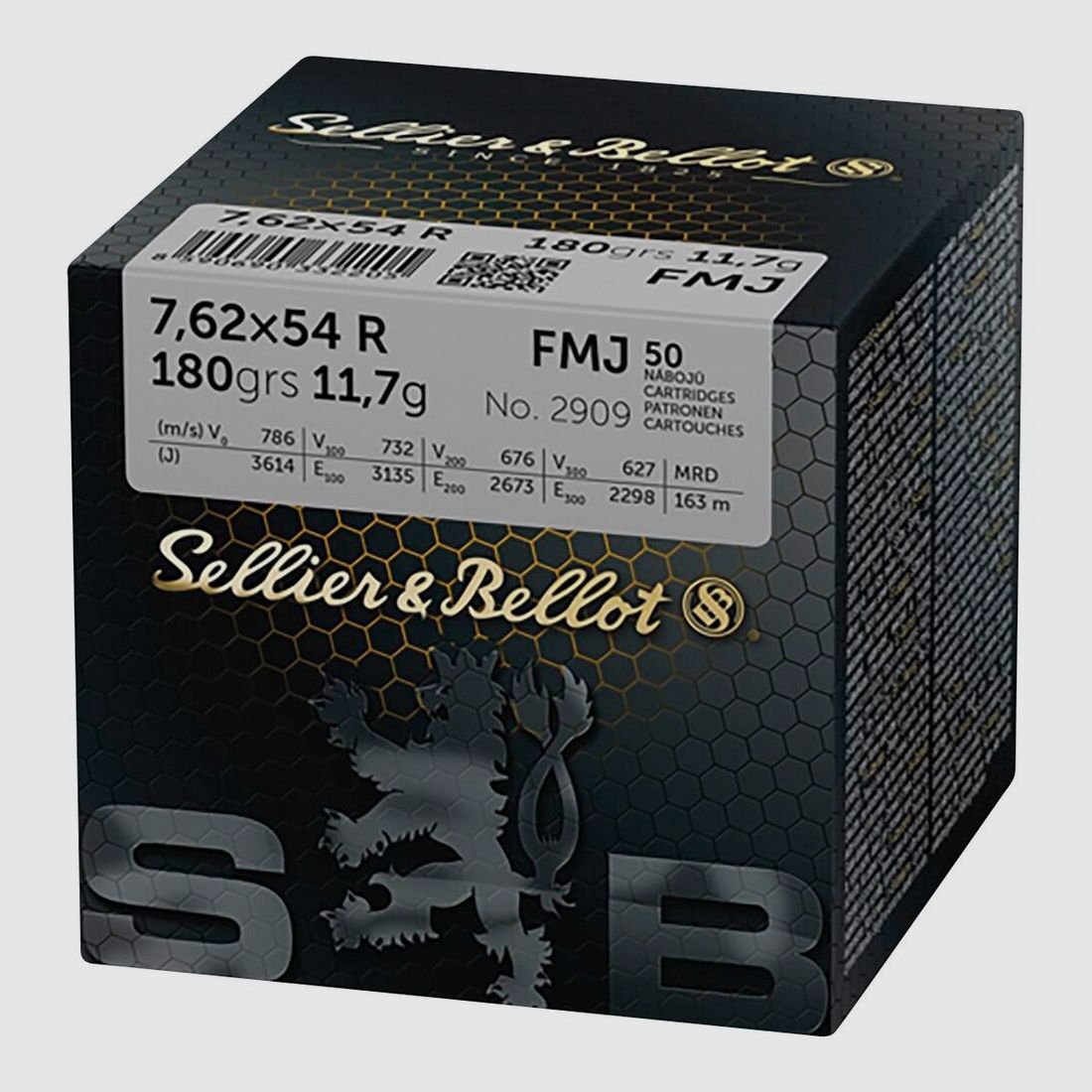 Sellier & Bellot FMJ 180grs.
